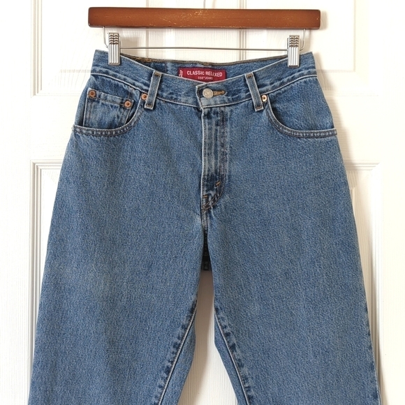 Levi's Y2K Vintage 550 Medium Wash High Waisted Relaxed Fit Tapered Leg Jeans 6 - Picture 2 of 15